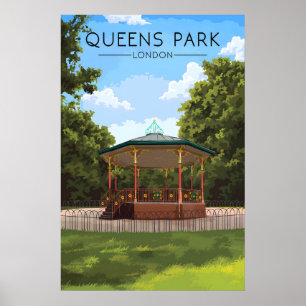 Reiseplakat Queens Park London Poster