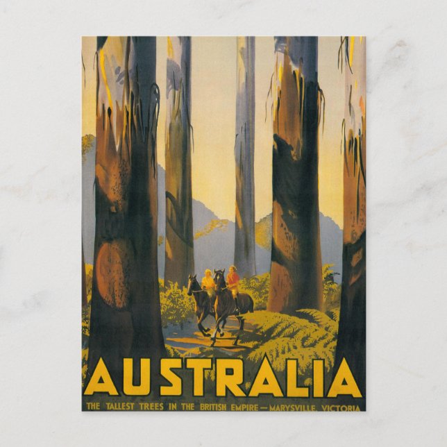 Reiseplakat Reiseziel Australien Postkarte (Vorderseite)