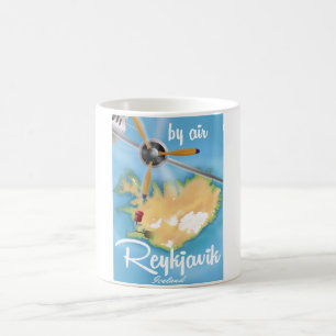 Reiseplakat Reykjavik, Island Urlaub Tasse