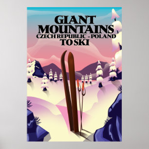 Reiseplakat Riesengebirge Polen. Poster