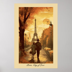 Reiseplakat, Romantik in Paris anpassbar Poster