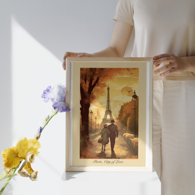 Reiseplakat, Romantik in Paris individuell anpassb Poster (Von Creator hochgeladen)