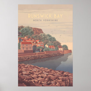 Reiseplakat Runswick Bay Yorkshire Küste Poster