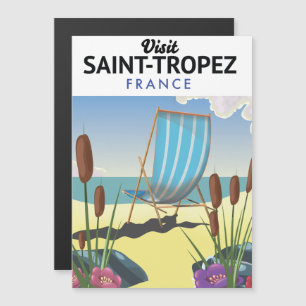 Reiseplakat Saint-Tropez Frankreich Magnetkarte