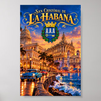 Reiseplakat San Cristóbal de La Habana im Vintage- Poster