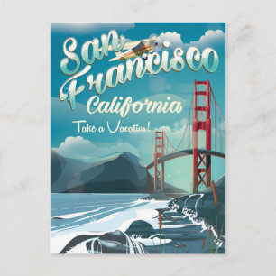 Reiseplakat San Francisco Postkarte