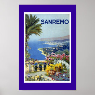 Reiseplakat Sanreno im Vintage-Stil Poster