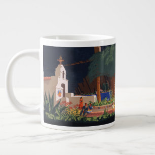 Reiseplakat - Santa Catalina Island, Kalifornien Jumbo-Tasse