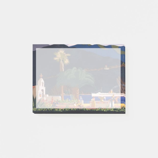 Reiseplakat - Santa Catalina Island, Kalifornien Post-it Klebezettel (Vorderseite)