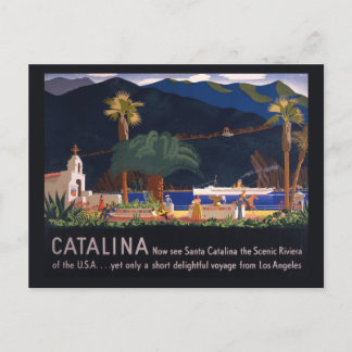 Reiseplakat - Santa Catalina Island, Kalifornien Postkarte