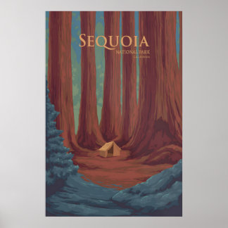 Reiseplakat Sequoia-Nationalpark Poster