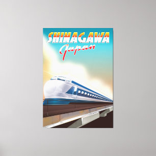Reiseplakat Shinagawa Japan. Leinwanddruck