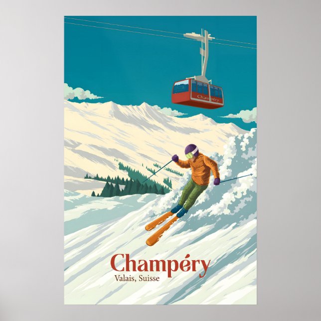 Reiseplakat Skigebiet Champery Poster (Vorne)