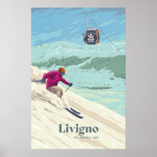 Reiseplakat Skigebiet Livigno Poster
