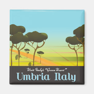 Reiseplakat Umbrien Italien Magnet