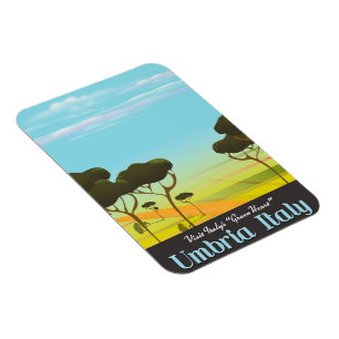 Reiseplakat Umbrien Italien Magnet