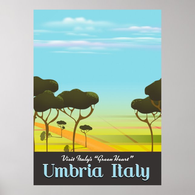 Reiseplakat Umbrien Poster (Vorne)