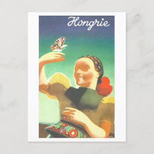 Reiseplakat Ungarn Vintage Postkarte