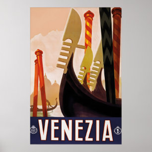 Reiseplakat Venedig Italien Vintage Venezia Touris Poster