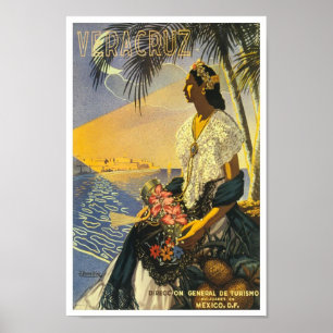 Reiseplakat Veracruz im Vintage-Stil Poster