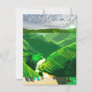 Reiseplakat - Vietnam Wandkunst Druck, Illustratio Postkarte