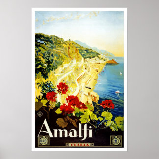 Reiseplakat Vintag Amalfi Italien Europa Poster