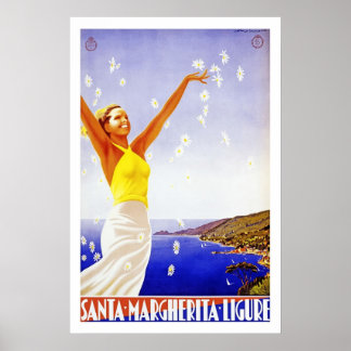 Reiseplakat Vintag Santa Margherita Italien Poster