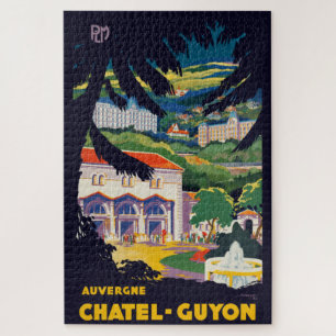 Reiseplakat Vintage Auvergne Chatel-Guyon Frankrei Puzzle