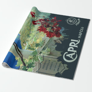 Reiseplakat Vintage Capri Napoli Italien Geschenkpapier