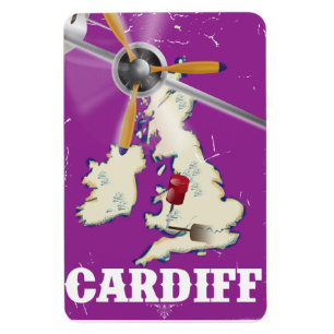 Reiseplakat Vintage Cardiff Wales Magnet