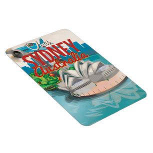Reiseplakat Vintage Fly to Sydney, Australien Magnet