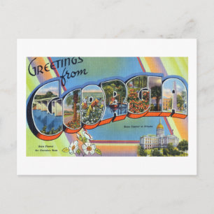Reiseplakat Vintage Grüße aus Georgia Postkarte
