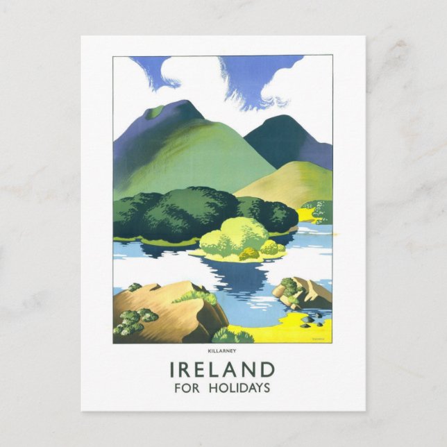 Reiseplakat Vintage Irland Postkarte (Vorderseite)