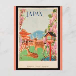 Reiseplakat Vintage, Japan, Postkarte