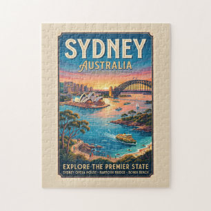 Reiseplakat Vintage Sydney Australien Puzzle