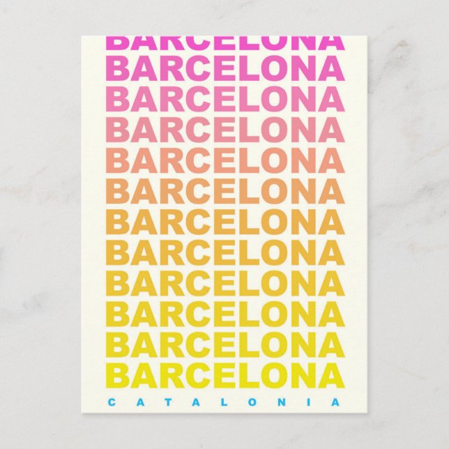 Reiseplakat von Barcelona Postkarte (Vorderseite)