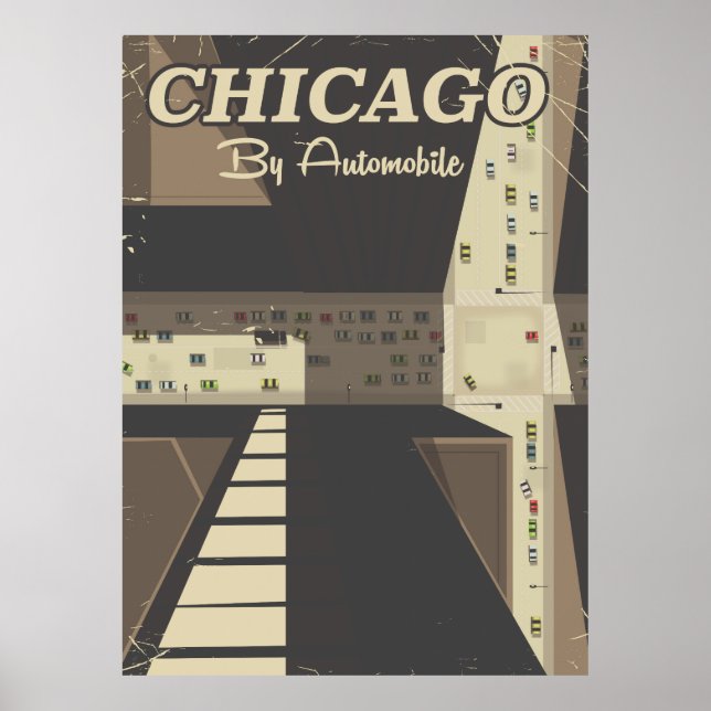 Reiseplakat von Chicago City Poster (Vorne)