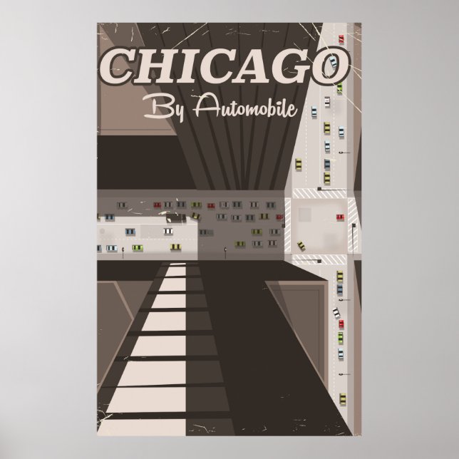 Reiseplakat von Chicago City Poster (Vorne)