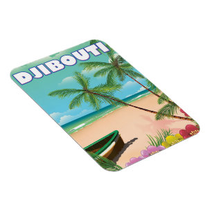 Reiseplakat von Djibouti Beach Magnet