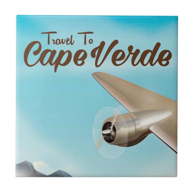 Reiseplakat von Kap Verde Air Fliese (Vorderseite)