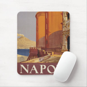 Reiseplakat von Vesuv und der Bucht von Neapel Mousepad