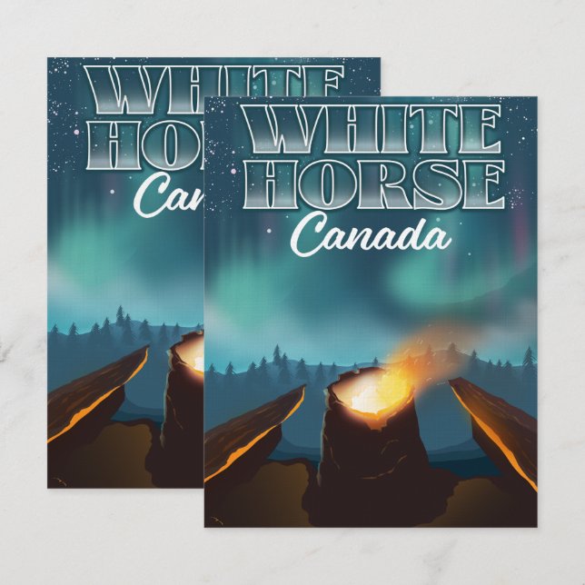 Reiseplakat von White Horse Canada (Vorne/Hinten)