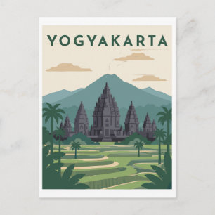 Reiseplakat Yogyakarta Indonesien Postkarte