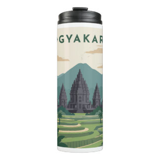 Reiseplakat Yogyakarta Indonesien Thermosbecher