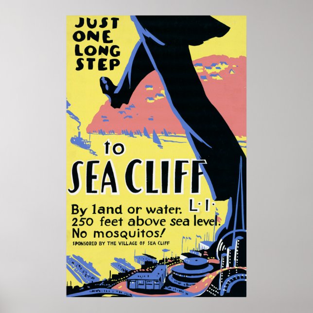 Reiseplakat zur Förderung von Sea Cliff, Long Isla Poster (Vorne)
