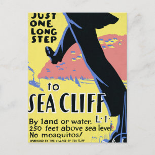 Reiseplakat zur Förderung von Sea Cliff, Long Isla Postkarte