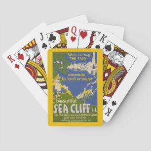 Reiseplakat zur Förderung von Sea Cliff, Long Isla Spielkarten