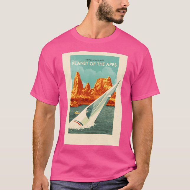 Reiseplakate - der verbotene Planet der Zone T-Shirt (Vorderseite)