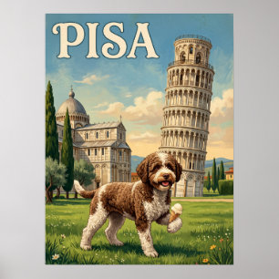 Reiseplakate im Vintage-Stil Pisa Italien Schief Poster
