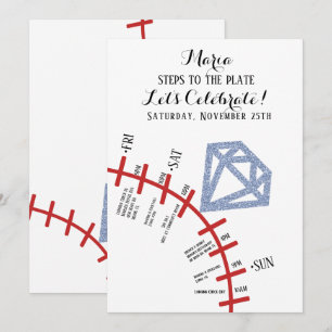 Reiseplan für ein Baseball-Bachelorette-Wochenende Einladung